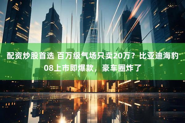 配资炒股首选 百万级气场只卖20万？比亚迪海豹08上市即爆款，豪车圈炸了